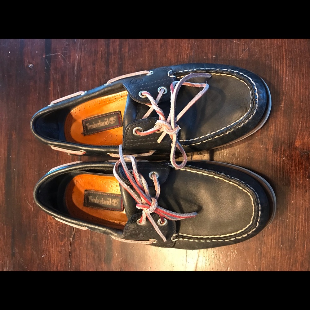 Timberlands boat shoe navy blue